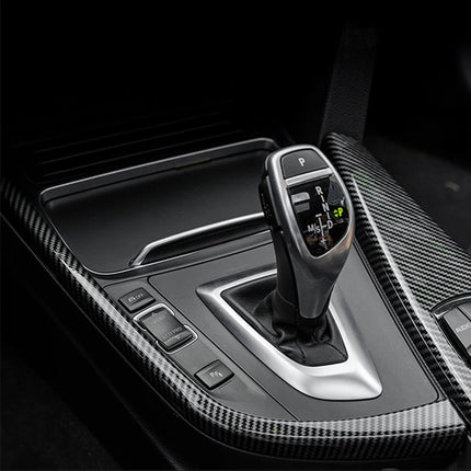 BMW 3/4 Series F30 F31 F32 F36 3GT 320i – Carbon Fiber Gear Shift Panel Cover"