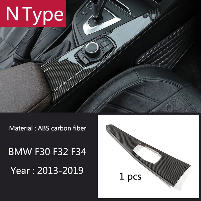 BMW 3/4 Series F30 F31 F32 F36 3GT 320i – Carbon Fiber Gear Shift Panel Cover"