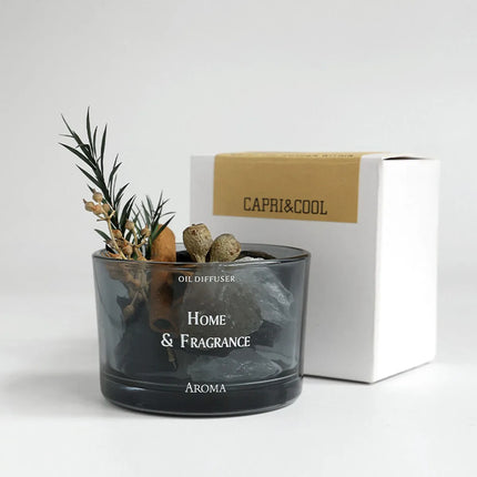 Stenen Geurdiffuser met Etherische Olie & Kristal – Natuurlijke Home Decor