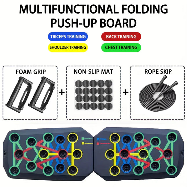 Multifunctional Push-up Board – Foldable & Portable