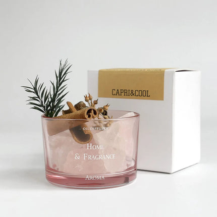 Stenen Geurdiffuser met Etherische Olie & Kristal – Natuurlijke Home Decor