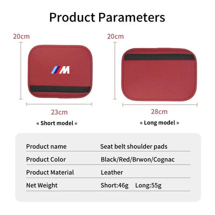 BMW Seat Belt Cover – Leather, Perforated