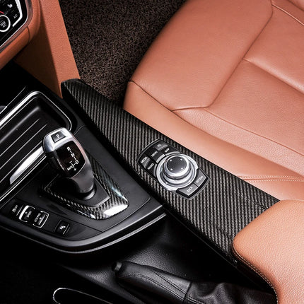 BMW 3/4 Series F30 F31 F32 F36 3GT 320i – Carbon Fiber Gear Shift Panel Cover"