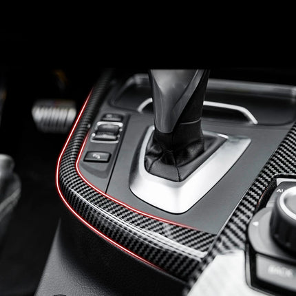 BMW 3/4 Series F30 F31 F32 F36 3GT 320i – Carbon Fiber Gear Shift Panel Cover"