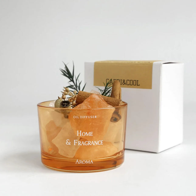 Stenen Geurdiffuser met Etherische Olie & Kristal – Natuurlijke Home Decor