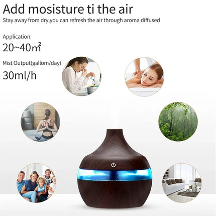 Ultrasone Aroma Luchtdiffuser & Luchtbevochtiger